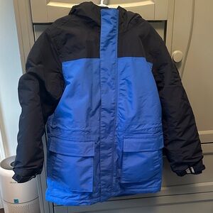 Lands' End Kids Blue and Black Puffer Jacket - Like New
